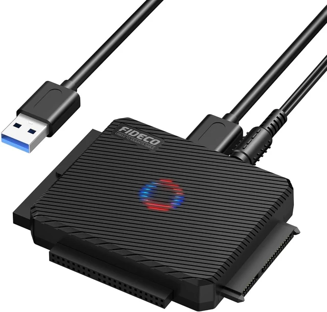 Main image of FIDECO SATA/IDE to USB 3.0 Adapter, Hard Drive Adapter Cable Converter for Universal 2.5/3.5 Inch IDE HDD, 2.5 Inch SSD, 5.25-Inch DVD/CD Drive