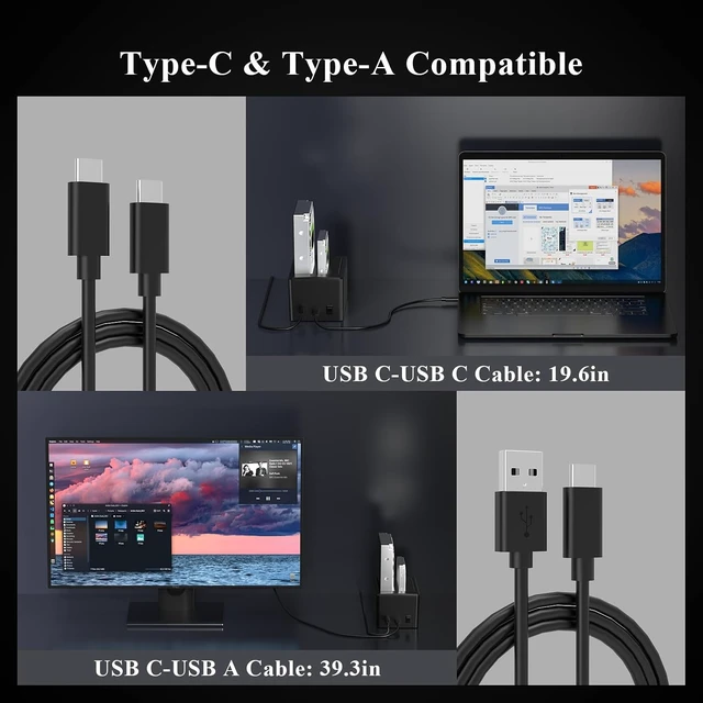Alt view image 4 of 7 - FIDECO USB 3.2 Gen 1 to Hard Drive Docking Station, Hard Drive Dock for 2.5 or 3.5 inch SATA I/II/III HDD SSD with Hard Drive Duplicator/Offline Clone Function and 2 USB Cables, Support UASP