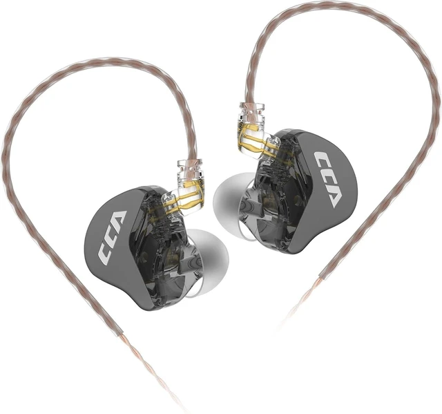 Main image of CCA CRA in Ear Monitor, Ultra-Thin Diaphragm Dynamic Driver IEM Earphones, Clear Sound & Deep Bass in Ear Headphones, Wired Gaming Earbuds with 2 Pin Detachable Cable for Singer Musicians Drummers