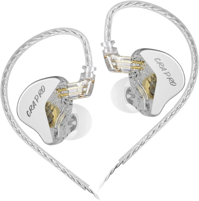Main image of CCA CRA PRO in Ear Monitor Headphones, Ultra-Thin DLC Diaphragm Dynamic Driver Gaming Earbuds, Clear Sound & Deep Bass, IEMS for Singer Musicians Drummers DJ