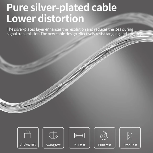 Alt view image 2 of 14 - CCA KZ ZSN Pro X Dual Driver in Ear Monitor Headphones 1BA 1DD Wired Earphone HiFi Sport Gaming Earbuds Clarity Sound & Deep Bass IEM for Gamers Musician Singer Audiophile