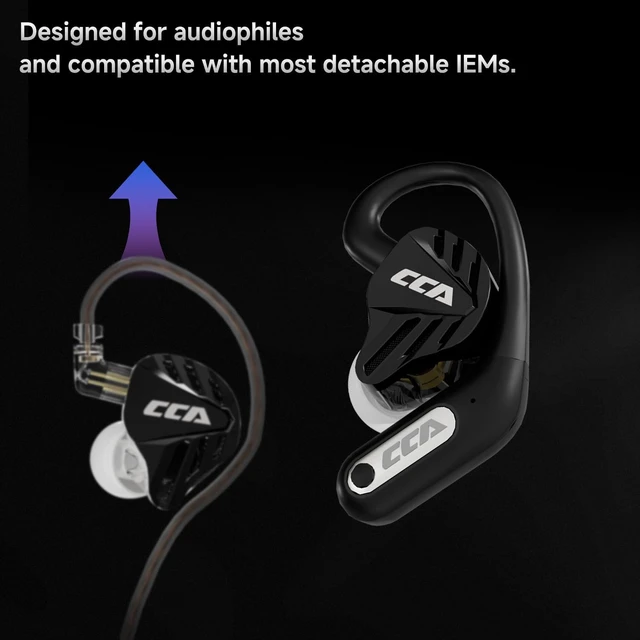 Alt view image 6 of 7 - CCA MX1 IEM Bluetooth Adapter,Bluetooth 6.0 Wireless Ear-Hook Module
80H Long Battery Life Cable for 0.78mm Pin IEM,KZ ZST/ZST X/ZS10/AS10/BA10, CCA Phoenix/C10 (H pin)