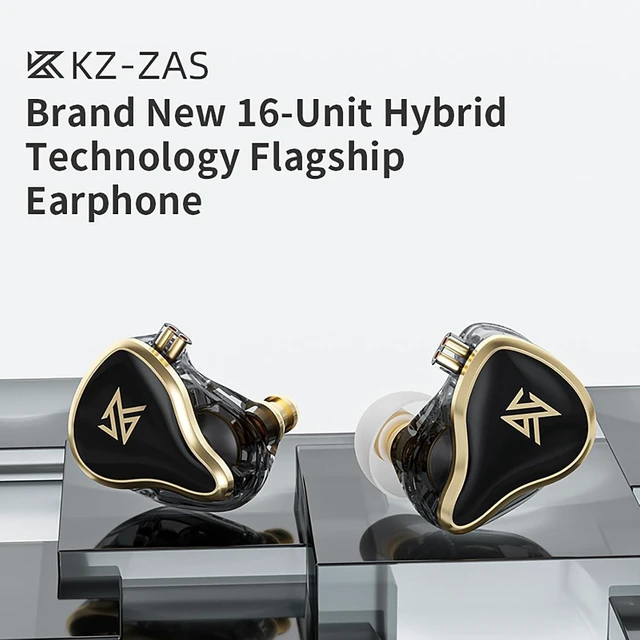 Alt view image 2 of 7 - CCA KZ AS16 PRO in Ear Monitor Headphones 16BA Balanced Armature Drivers HiFi IEM Earphones High Clarity Gaming Earbuds for Musicians Singers Audiophile Dj Drummers no mic KZ ZAS Black