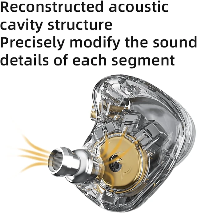 Alt view image 6 of 7 - CCA KZ AS16 PRO in Ear Monitor Headphones 16BA Balanced Armature Drivers HiFi IEM Earphones High Clarity Gaming Earbuds for Musicians Singers Audiophile Dj Drummers no mic KZ ZAS Silver