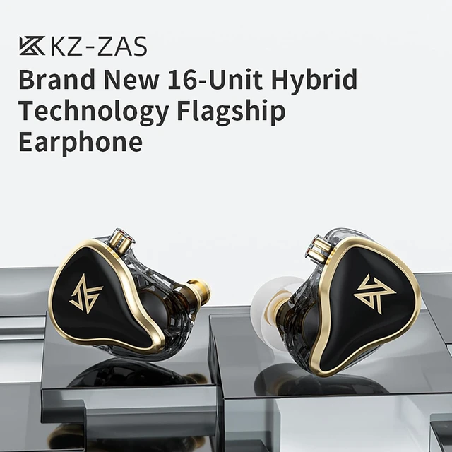 Alt view image 2 of 7 - CCA KZ AS16 PRO in Ear Monitor Headphones 16BA Balanced Armature Drivers HiFi IEM Earphones High Clarity Gaming Earbuds for Musicians Singers Audiophile Dj Drummers no mic KZ ZAS Silver