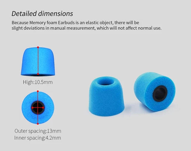 Alt view image 6 of 7 - CCA Memory Foam Earbud Tips Soft&Bouncy Premium Replacement EarphoneTips(3 Pairs)