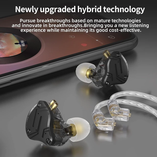 Alt view image 6 of 6 - KZ ZS10 PRO X in Ear Monitor Headphones, Upgrade 4BA+1DD Hybrid Driver IEM Earphones, HiFi Metal Wired Gaming Earbuds, for Singers Bass Player Drummers Guitarist Musicians Dj (with Mic,Black)