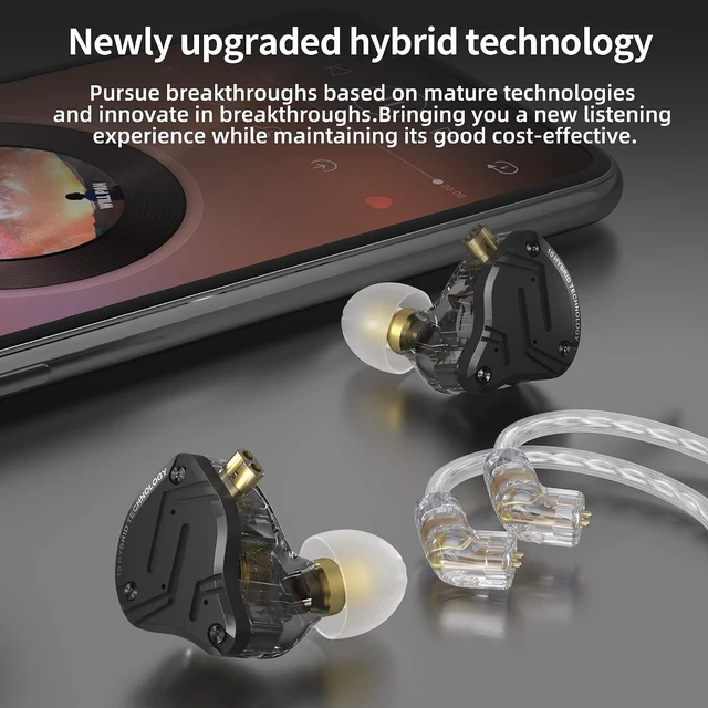 Alt view image 7 of 7 - KZ ZS10 PRO X in Ear Monitor Headphones, Upgrade 4BA+1DD Hybrid Driver IEM Earphones, HiFi Metal Wired Gaming Earbuds, for Singers Bass Player Drummers Guitarist Musicians Dj (with Mic,Black)