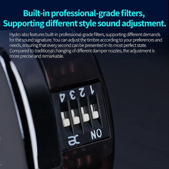 Alt view image 3 of 7 - CCA Hydro 2DD 8BA in Ear Monitor Headphones,HiFi IEM with 4 Tuning Switches
Hybrid Driver Gaming Earbuds Bass Wired Earbuds for Musicians Singers Audio Engineers Audiophile Dj Drummers