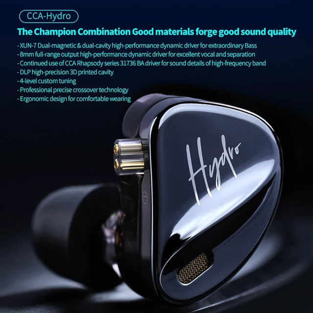 Alt view image 4 of 7 - CCA Hydro 2DD 8BA in Ear Monitor Headphones,HiFi IEM with 4 Tuning Switches
Hybrid Driver Gaming Earbuds Bass Wired Earbuds for Musicians Singers Audio Engineers Audiophile Dj Drummers