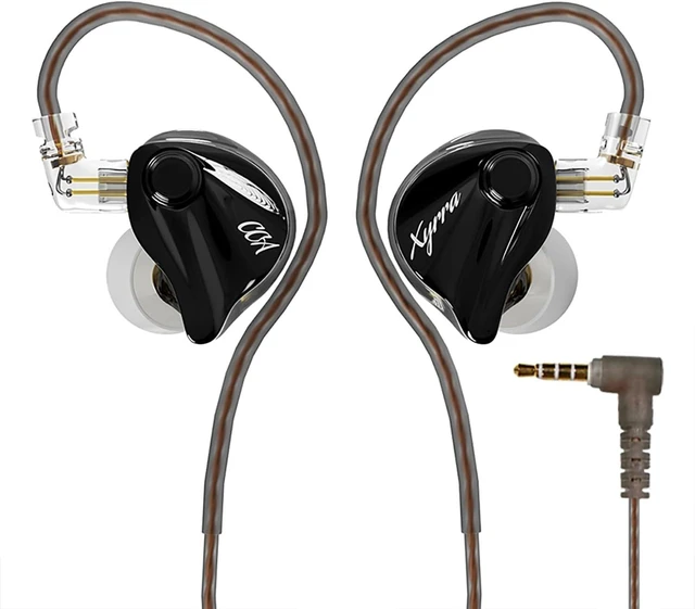 Main image of CCA Xyrra Dual Driver in-Ear Monitor Headphones,1DD+1BD HiFi IEM Earphones,Wired Gaming Earbuds for Gamers Musicians Without Mic 3.5mm Black