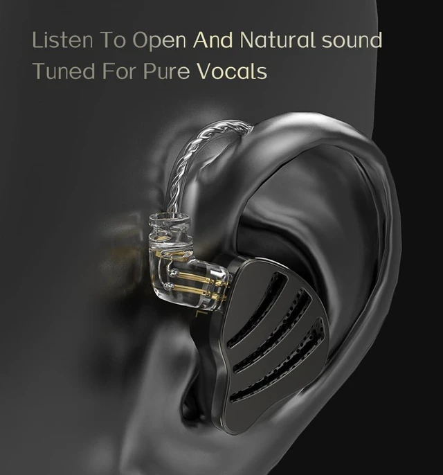 Alt view image 4 of 7 - CCA ND Nice in Ear Monitor Headphones,1BD 1DD Hybrid Drivers IEM Earphones,Clear Sound HiFi Earphones, with Metal Faceplate,2 Pin Detachable Cable