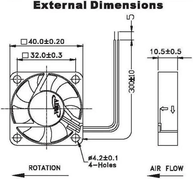Alt view image 5 of 5 - Sunon KDE0504PFV2 DC 5V 0.7W 40mm 4010 40*40*10MM cooling fan