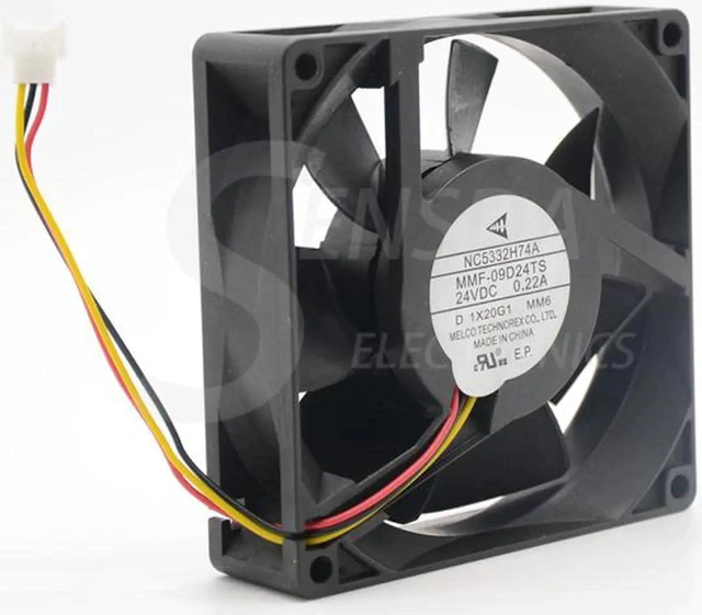 Alt view image 6 of 7 - NEW original For Mitsubishi drive fan NC5332H74A Melco MMF-09D24TS MM6 9025 DC 24V 0.22A server cooling fan PLC ABB fan
