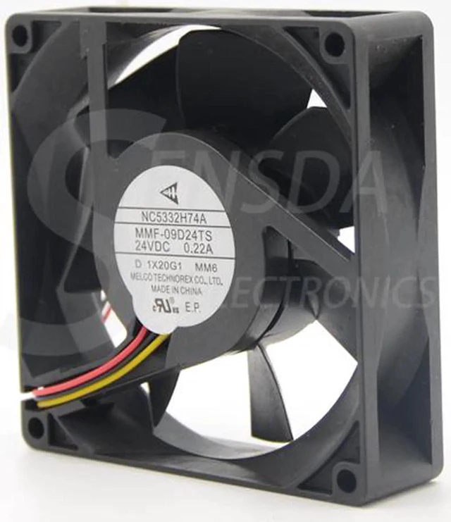 Alt view image 7 of 7 - NEW original For Mitsubishi drive fan NC5332H74A Melco MMF-09D24TS MM6 9025 DC 24V 0.22A server cooling fan PLC ABB fan