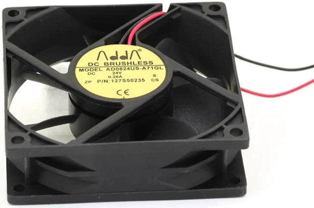 Alt view image 6 of 6 - Original ADDA AD0824US-A71GL 8CM 8025 24V 0.26A inverter fan