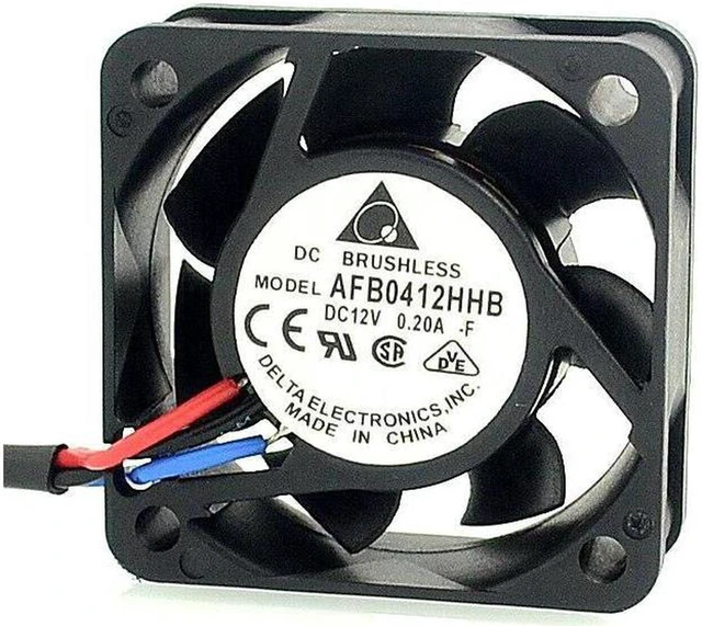 Alt view image 5 of 6 - Delta The new AFB0412HHB 4cm 12V 0.20A three wire speed durable ball bearing cooling fan 40 * 40 * 15mm