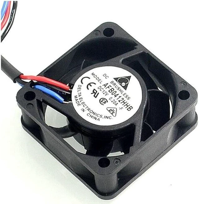 Alt view image 4 of 6 - Delta The new AFB0412HHB 4cm 12V 0.20A three wire speed durable ball bearing cooling fan 40 * 40 * 15mm