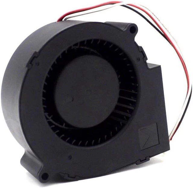 Alt view image 2 of 6 - AVC 9733 DC 12V 1.32A BA10033B12H 3 wire turbine cooling fan blower