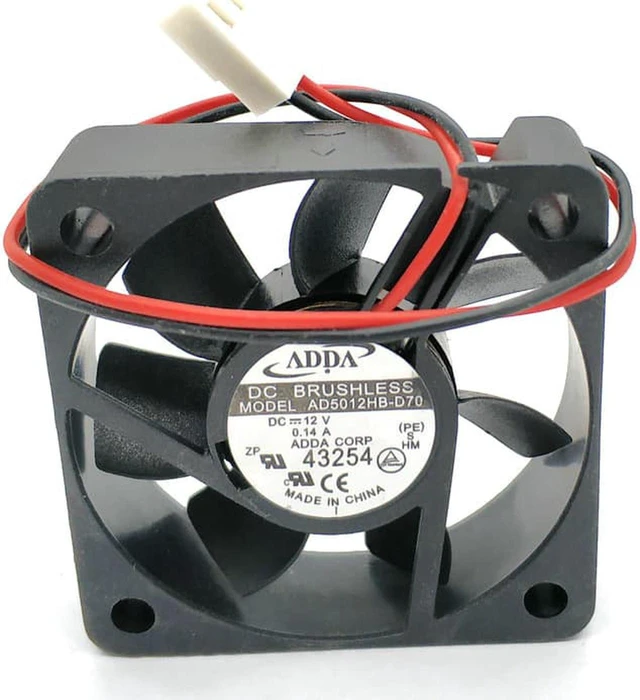 Main image of AD5012HB-D70 ADDA 5CM 5015 12v 0.14a 2wire double ball cooling fan 50x50x15mm
