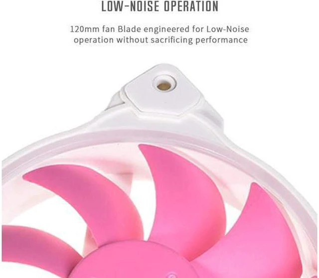 Alt view image 6 of 7 - ID-COOLING ZF-12025-PINK Case Fan 120mm 5V 3 PIN Addressable RGB Cooling Fan MB Sync, 4 PIN PWM Speed Control Fans for Radiator/CPU Cooler/Computer Case