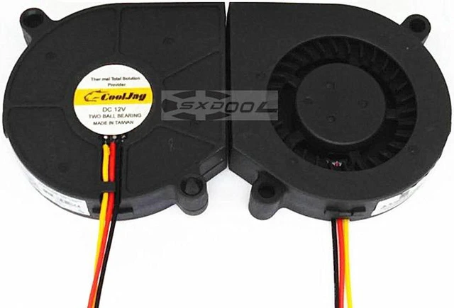 Alt view image 2 of 4 - EVERFLOW B126015BU DC 12V 0.40A 6cm CPU AMD AIO turbo fan 6015 3-wire 6200RPM