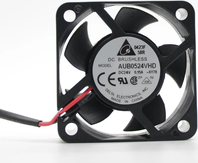 Alt view image 5 of 5 - Delta AUB0524VHD 5020 50mm 5CM DC 24V 0.15A Server inverter PC Case Cooling fan computer case cooler