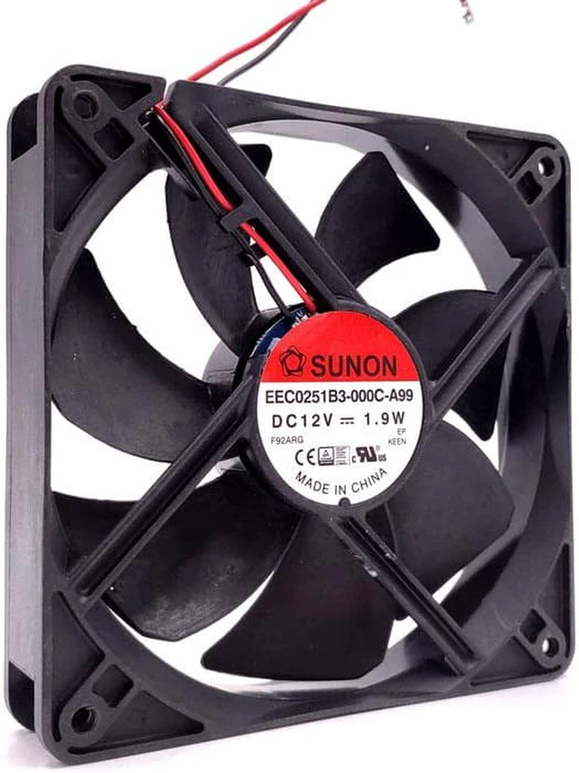 Alt view image 3 of 5 - 120mm Mute PC Case Cooling Fan,for Sunon EEC0251B3-000C-A99 120X120X25mm DC 12V 1.9W 12025 Low Noise Quiet Silent Cooler