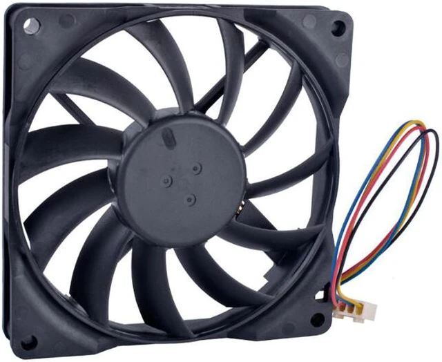 Alt view image 2 of 4 - DELTA AFC0912DB 90mm fan 9015 90x90x15mm 12V 0.45A Double ball bearing 4 wire 4pin PWM computer CPU cooler thin cooling fan