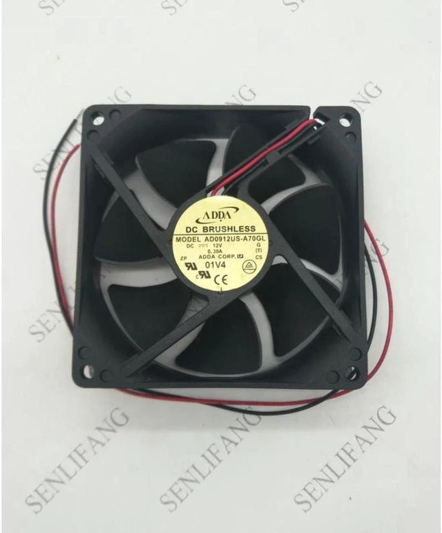 Main image of AD0912US-A70GL 90*90*25 12V 0.3A FOR ADDA 2 wire chassis fan