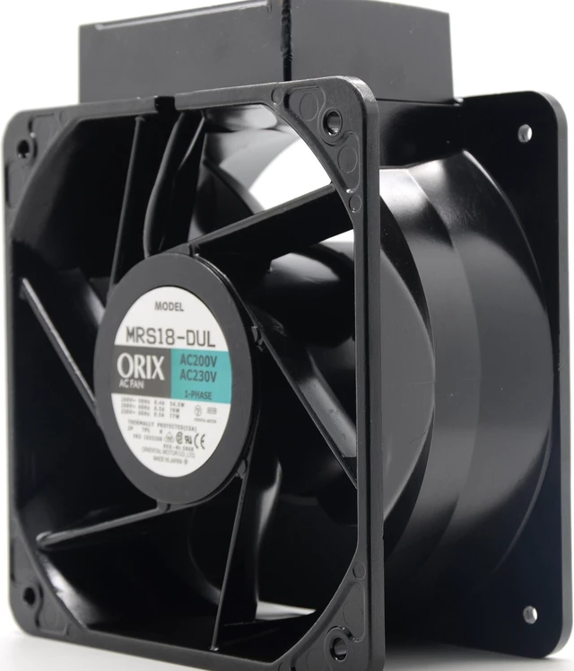Alt view image 5 of 5 - Original Japanese ORIX MRS18-DUL 18cm 18090 200-230V industrial cooling fan