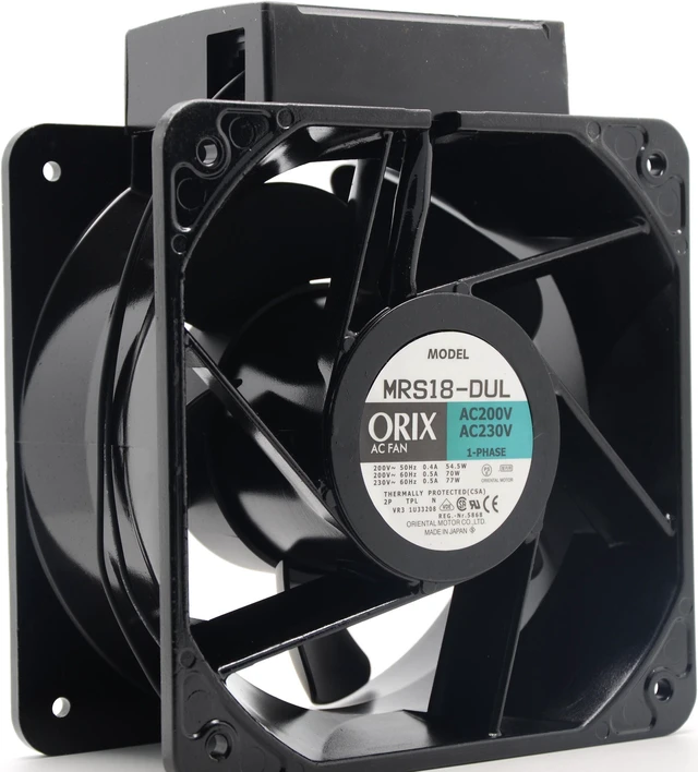 Alt view image 3 of 5 - Original Japanese ORIX MRS18-DUL 18cm 18090 200-230V industrial cooling fan