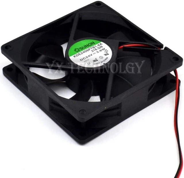 Alt view image 5 of 6 - SUNON 9CM 92*92*25MM 9.2CM 9225 KDE2409PTB1-6A 24V 3.6W Cooling Fan case fan server fan