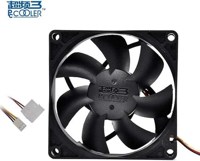 Alt view image 4 of 6 - 6cm 8cm 9cm 12cm 14cm computer case cooling fan quiet 3pin molex Interface 80mm 120mm CPU cooler fan