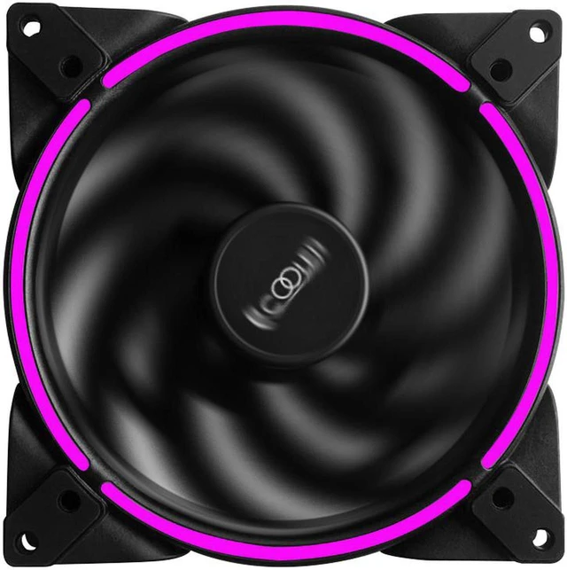Alt view image 5 of 5 - RGB HALO 14cm Computer Case Adjust Fan 12V 4PIN RGB Quiet PWM Fans 140mm CPU Cooler Water Cooling Replace Fan