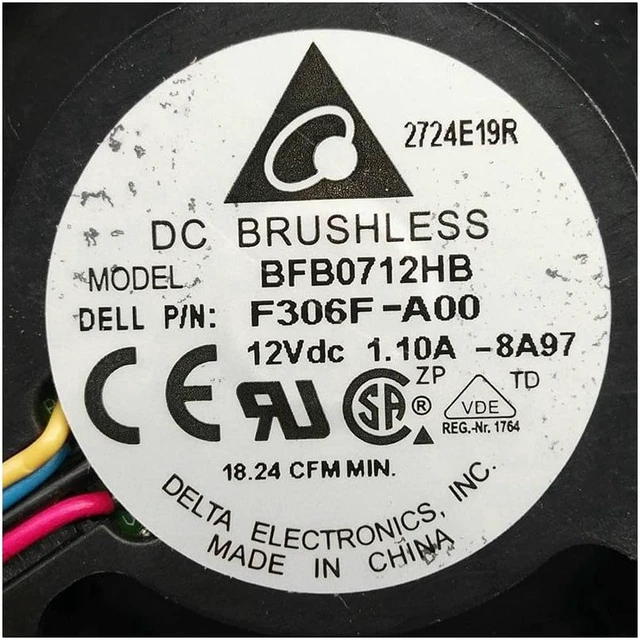 Alt view image 2 of 3 - New and Original CPU fan BFB0712HB 8A97 BFB0712HB-8A97 CPU cooling fan cooler DC 5V 1A 0F306F F306F