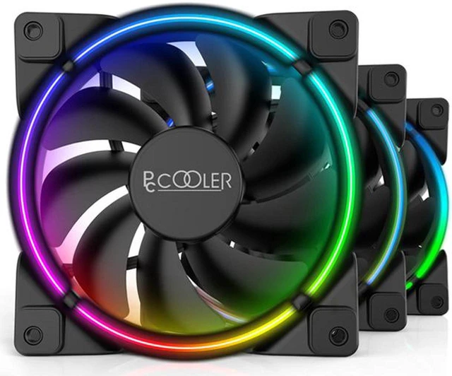 Alt view image 5 of 5 - 120mm Double HALO 3PIN RGB 4PIN PWM Quiet Fan For Computer Case Cooling CPU cooler Water cooling Replace Fan