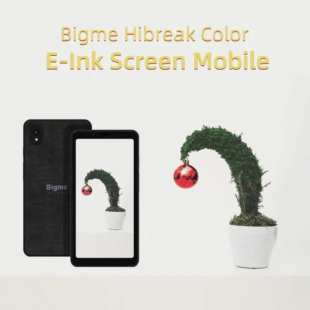 Alt view image 3 of 7 - Bigme HiBreak Color E-Ink Smartphone, 6G+128GB Android 11, 5.84-Inch HD Screen, 36-Level Front Light, USB-C, 3300mAh Battery, Dual Camera - Black