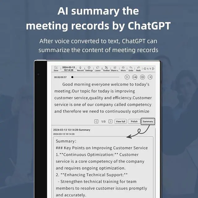 Alt view image 4 of 7 - Bigme inkNote ePaper Tablet 10.3" with Smart Pen and Dual Cameras, Android 11, 6GB+128GB, E-Ink Screen