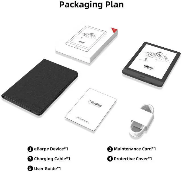 Alt view image 5 of 7 - Bigme E-Ink Tablet 6-Inch Book Reader with HD E-Paper Display and Front-Lit LED Lighting
