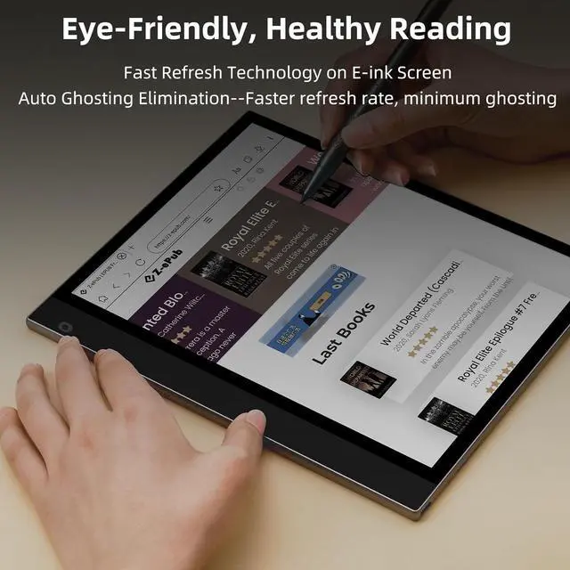 Alt view image 4 of 5 - Bigme InkNote Color + Lite E Ink Tablet 10.3 in, 4G 64GB, Octa-Core, Kaleido 3 Color Display, Front Light, Digital Notepad with Stylus & Cover, Supports Voice-to-Text