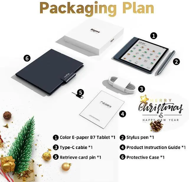 Alt view image 7 of 7 - Bigme B7 7-Inch Color ePaper Tablet with 8+128GB Storage and 4G Calling Capability