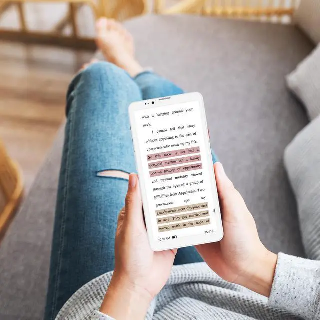 Alt view image 5 of 6 - Bigme HiBreakS E-Paper Smartphone, 5.84-Inch Android 14 Mobile Phone, 6GB+128GB, Octa-Core Processor, 3300mAh Battery, Dual Camera, 4G Connectivity, White(Colorful)