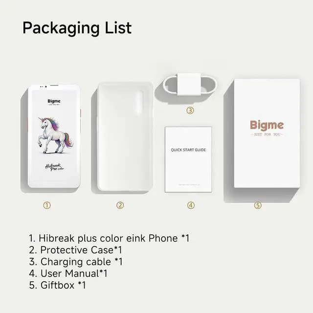 Alt view image 7 of 7 - Bigme Refurbished HiBreak Plus 6.13" E-Ink ePaper Handwriting Phone with 4GB +64GB, Android 14, Android Color Ereader 4G Smart Phone with Fingerprint Unlcok, Adjustable Front Light, Long Battery Life