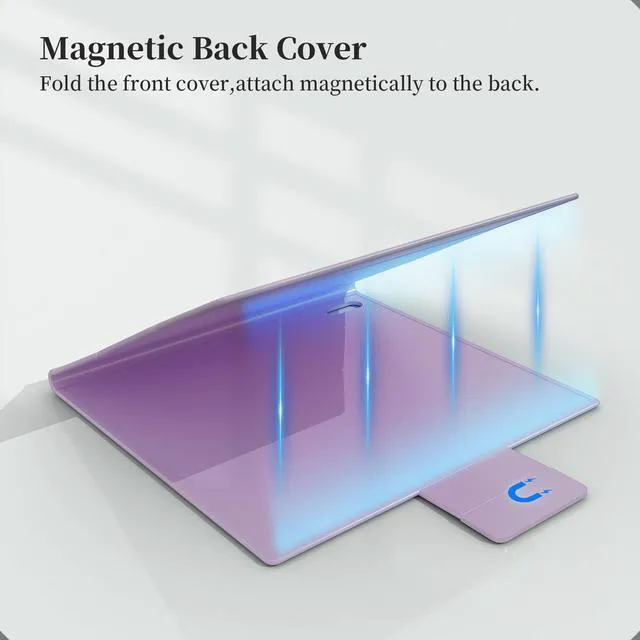 Alt view image 5 of 7 - Bigme B7/B7 Pro 7" E-Reader Case, PU Leather Folio Cover with Auto Sleep/Wake, Shockproof Book-Style Protective Case for Bigme B7 Color Ebook Reader Purple