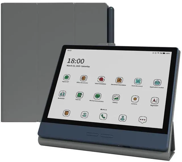 Main image of Bigme B7/B7 Pro 7" E-Reader Case, PU Leather Folio Cover with Auto Sleep/Wake, Shockproof Book-Style Protective Case for Bigme B7 Color Ebook Reader Gray