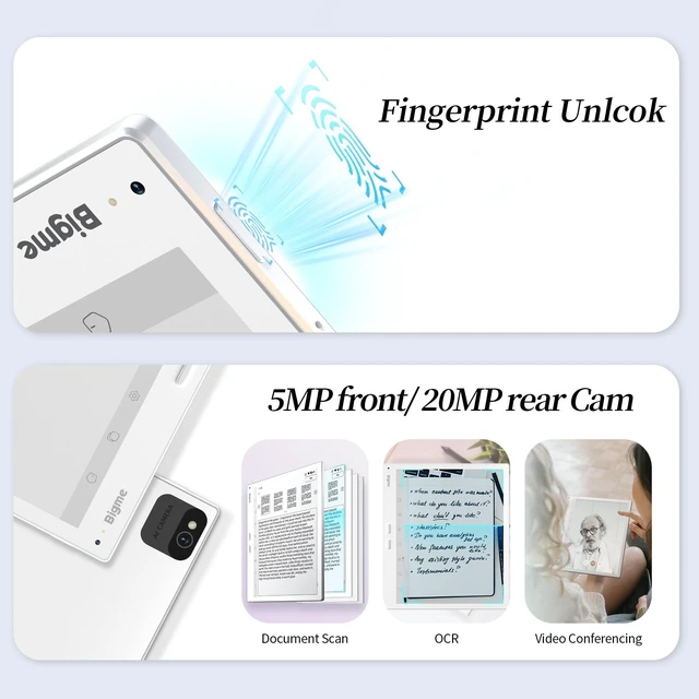 Alt view image 4 of 7 - Bigme B10 Color E-Paper Tablet, 10.3-Inch E-Ink Display, Stylus, 8GB RAM, 256GB, 4G LTE, Android 14