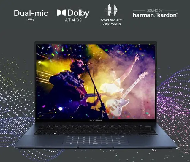 Alt view image 5 of 7 - ASUS - Zenbook 14" Intel Evo Platform - Intel Core i5-1240P 12th Gen - 8GB RAM - 256GB SSD - Ponder Blue - Q409ZA-EVO.I5256BL - Very Good Condition (B Grade)