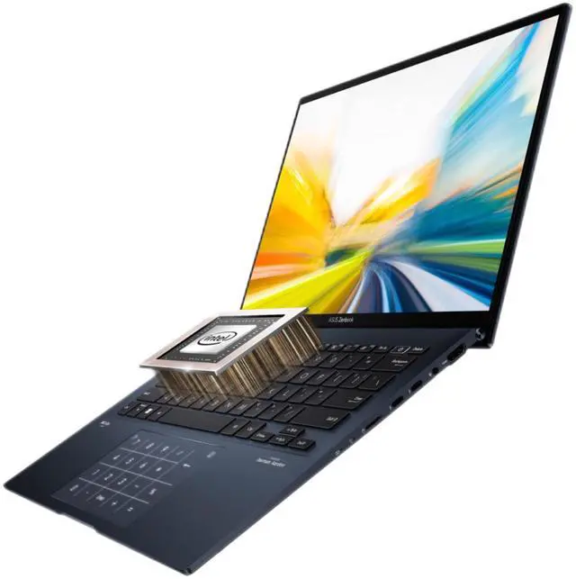 Alt view image 3 of 7 - ASUS - Zenbook 14" Intel Evo Platform - Intel Core i5-1240P 12th Gen - 8GB RAM - 256GB SSD - Ponder Blue - Q409ZA-EVO.I5256BL - Very Good Condition (B Grade)