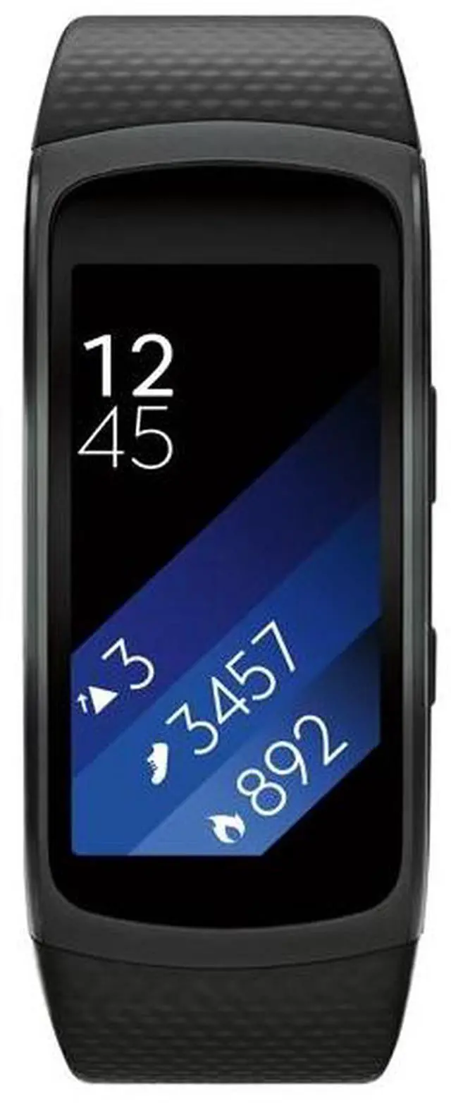 Main image of Samsung - Gear Fit 2 Fitness Watch - Heart Rate Sm - Black - SM-R3600DANXAR - Very Good Condition (B Grade)